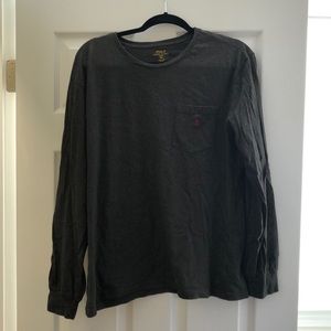 Mens L dark grey POLO long sleeve shirt